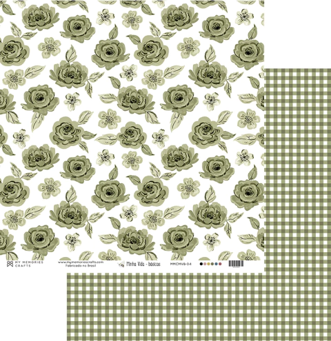 Folha para Scrapbook - My Memories - Coleção Minha Vida - básicas - MMCMVB-04