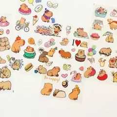 Kit com 4 Cartelinhas de Adesivos Transparentes Capivara - comprar online