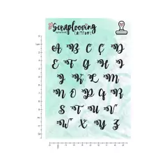 Carimbo Alfabeto Brush Lettering Maiúsculo - Scraplooving C235