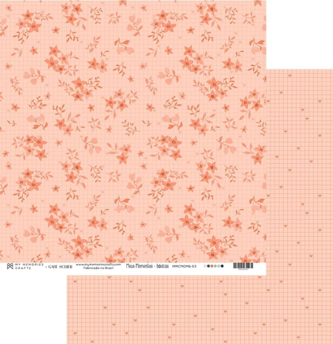 Folha para Scrapbook - My Memories - Coleção Meus Momentos - básicas - MMCMOMB-03