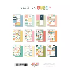 Bloco A4 Para Scrapbook - Coleção Feliz da Vida - Juju Scrapbook - comprar online