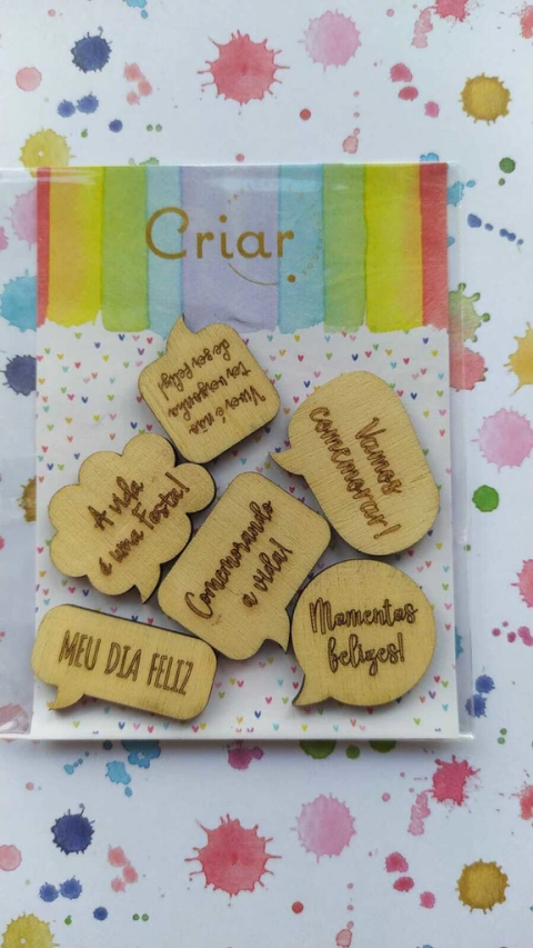 Madeirinha Adesivada - Meu Dia Feliz - Aniversário 6 Anos da Criar - MDF10