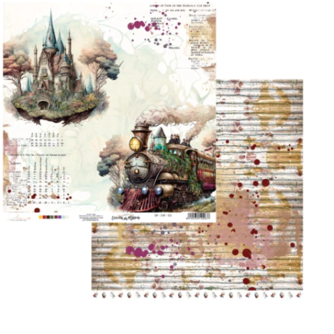 Folhas para Scrapbook - Dany Peres - Coleção Escola de Magia - DP-EM-03A