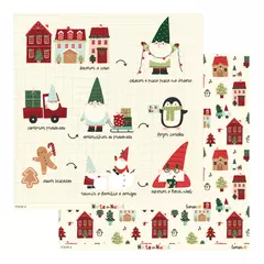 Pocket KIT 6 Folhas - Coleção Noite de Natal - Lemon Scrapbook