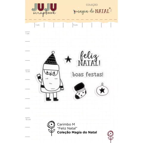Carimbo M Feliz Natal - Coleção Magia do Natal - JuJu Scrapbook
