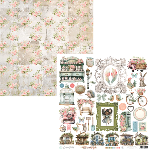 Papel de Scrapbook - Coleção GARDEN – Carina Sartor – GAR01