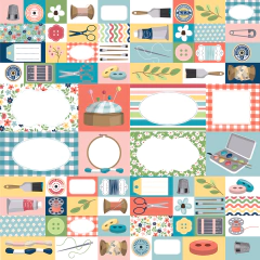 Folha para Scrapbook - Handmade With Love - Coleção Craft & Create - Carta Bella - CBCR137011 - comprar online