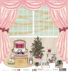 Folha para Scrapbook - Dany Peres Design - Coleção Homemade Christmas - Meu Cantinho - DP-HC-02A - comprar online