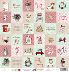 Folha para Scrapbook - Dany Peres Design - Coleção Homemade Christmas - Bloquinhos - DP-HC-08A - comprar online