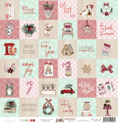 Folha para Scrapbook - Dany Peres Design - Coleção Homemade Christmas - Bloquinhos - DP-HC-08A - comprar online