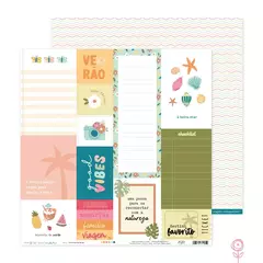 Papel para Scrapbook Histórias de Verão - Coleção Lar Doce Mar I Juju Scrapbook - comprar online