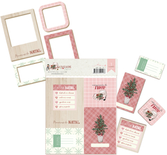 Cartela de Moldurinhas Estampadas Adesivadas - Dany Peres - Coleção Homemade Christmas - DP-HC-17