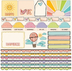 Folha para Scrapbook In The Sky - Coleção Colorful - Goodies - PP341