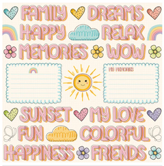 Folha para Scrapbook In The Sun - Coleção Colorful - Goodies - PP343