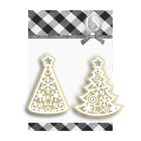 Acrílico Árvore Natal - Coleção JOY - 2 peças - Carina Sartor - JOY18