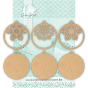 Mini Álbum - Coleção Noel - Bola de Natal - Carina Sartor - NOE14