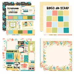 Kit 12 Folhas | Scrapbook Is A Lifestyle - Lemon - loja online