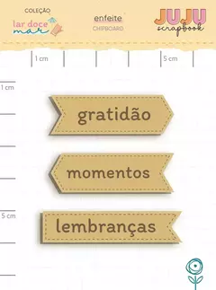 Chipboard Lembranças - Coleção Lar Doce Mar I Juju Scrapbook - comprar online