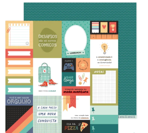 Papel para Scrapbook Maior Orgulho - Coleção Vida de Menino I Juju Scrapbook - comprar online