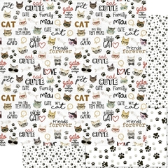 Folha para Scrapbook - Litoarte - Amo meu Pet - Cat - SD - 1175