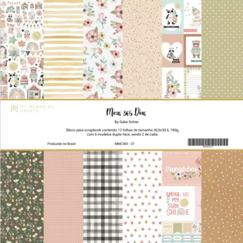 Coleção Meus 365 Dias - Bloco 30,5 x 30,05 - My Memories Crafts - MMC365-07