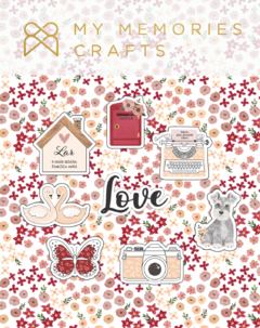 Coleção Meu Coração - Elementos em Acrílico- My Memories Crafts - MMCCOR-12