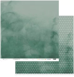 Folha para Scrapbook My Memories Crafts - Coleção My Basics Verde Oliva - MMCMB-11