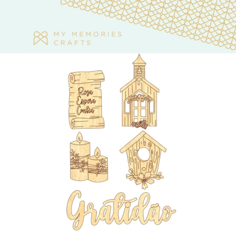 Apliques em Madeira Adesivada - Coleção My Blessing - MMCMB2-10