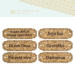 Cartela de Apliques em Cortiça Adesivada - Coleção My Blessing - MMCMB2-11