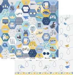 Folha para Scrapbook - My Memories Crafts - Coleção My Boys - MMCMBO-04