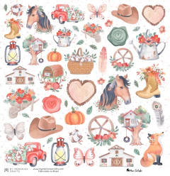 Folha para Scrapbook - My Memories Crafts - Coleção My Country Life - MMCMCL-01 - comprar online