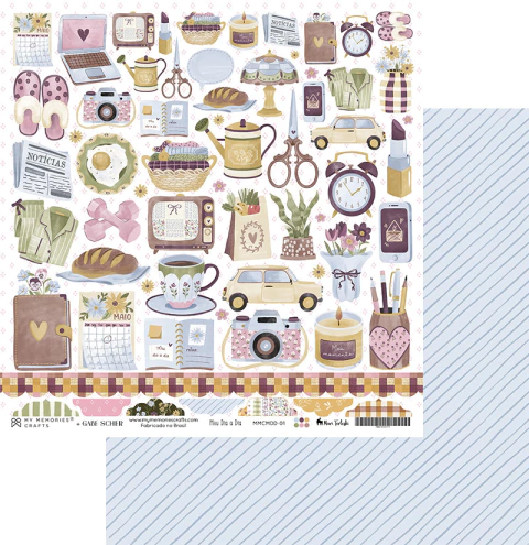 Coleção Meu Dia a Dia - Folha 01 - My Memories Crafts - MMCMDD-01 - comprar online