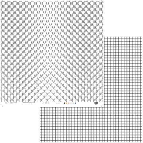 Folha para Scrapbook - My Memories Crafts - Coleção My Grid - MMCMG2-01