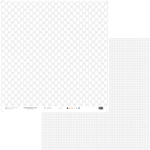 Folha para Scrapbook - My Memories Crafts - Coleção My Grid - MMCMG2-05