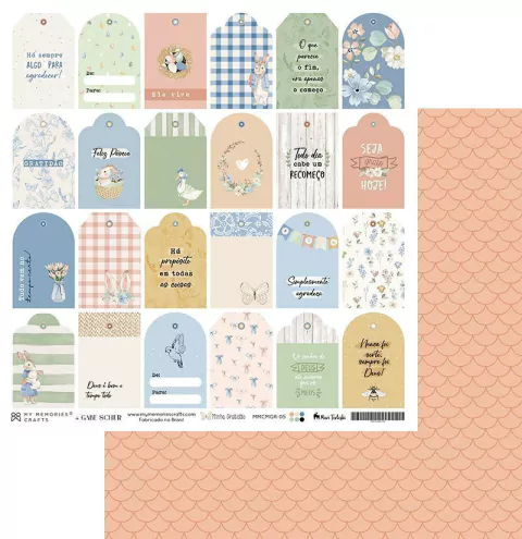 Coleção Minha Gratidão - Folha 05 - My Memories Crafts - MMCMGR-05