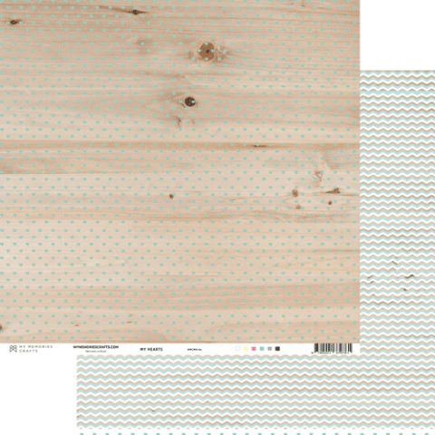 Folha para Scrapbook - My Memories - Coleção My Hearts - MMCMH-04