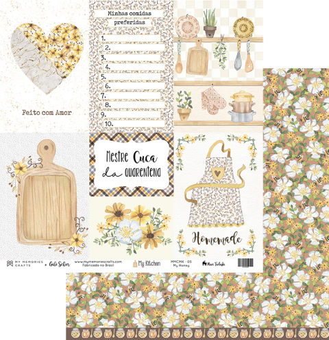 Folha para Scrapbook - My Memories Crafts - Coleção My Kitchen - MMCMK-05