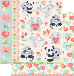 Folha para Scrapbook - My Memories - Coleção My Little Big Love - MMCML-02