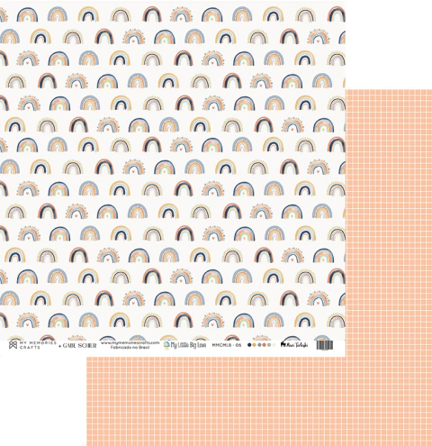 Folha para Scrapbook - My Memories Crafts - Coleção My Little Big Love - MMCMLB-06