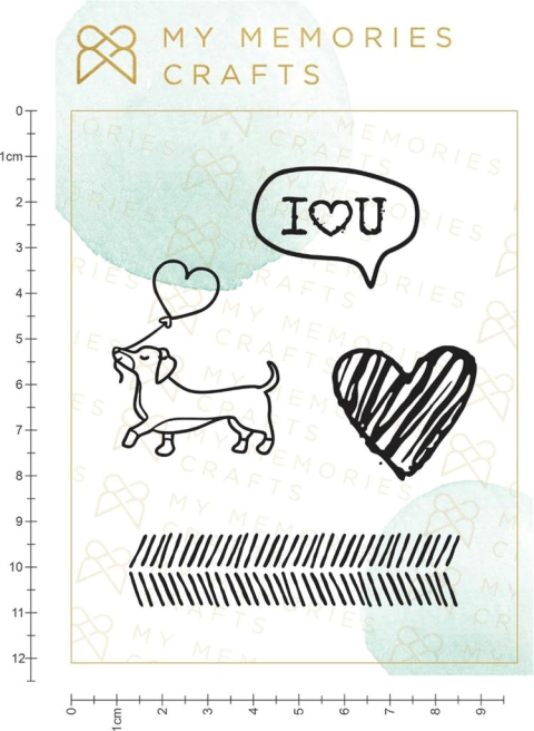 Cartela de Carimbos de Silicone - Coleção My Love - MMCMLV-09