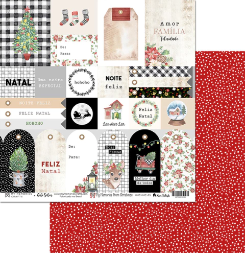 Folha para Scrapbook - My Memories from Christmas - My Memories Crafts - MMCMMC-05