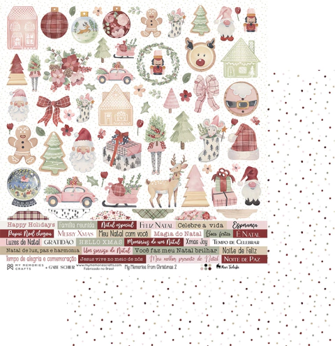 Folha para Scrapbook - My Memories From Christmas - My Memories Crafts - MMCMMC2-01