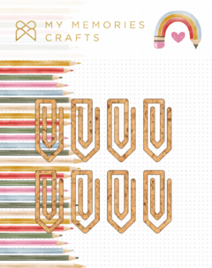 Coleção Minhas Memórias Escolares - Clips em Cortiça - My Memories Crafts - MMCMME-16