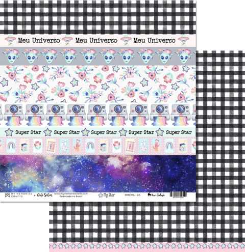 Folha para Scrapbook - My Memories - Coleção My Stars - MMCMS - 05