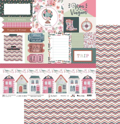 Folha para Scrapbook - My Memories - Coleção My Travel - MMCMT2-03