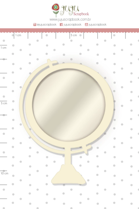 Shaker Chipboard Branco - Juju Scrapbook - Coleção Quarentena Criativa - Globo (108060)