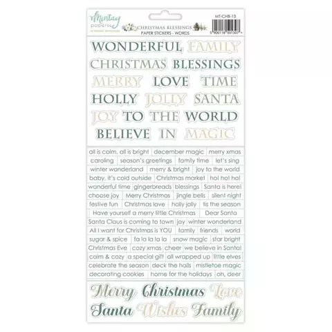 Paper Stickers - Palavras em Inglês - Christmas Blessings - Mintay Papers - MT-CHB-13 - comprar online