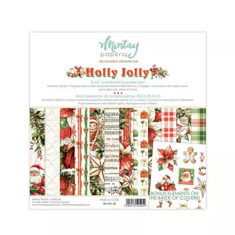 Bloco 20x20 - Holly Jolly - Mintay Papers - MT-HOL-08 - comprar online