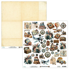 Folha para Scrapbook - Mintay Papers - Folha de Scrap Coleção Traveller - MT-TVR-09