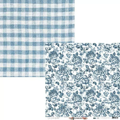 Papel Para Scrapbook Básico Blues 240G Coleção Amorecos - Carina Sartor - BASE131
